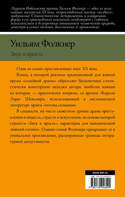 Книга Звук и ярость • Уильям Фолкнер – купить книгу по низкой цене ...
