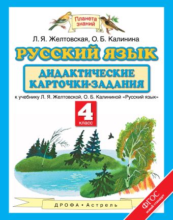 

Русский язык. 4 класс. Дидактические карточки-задания