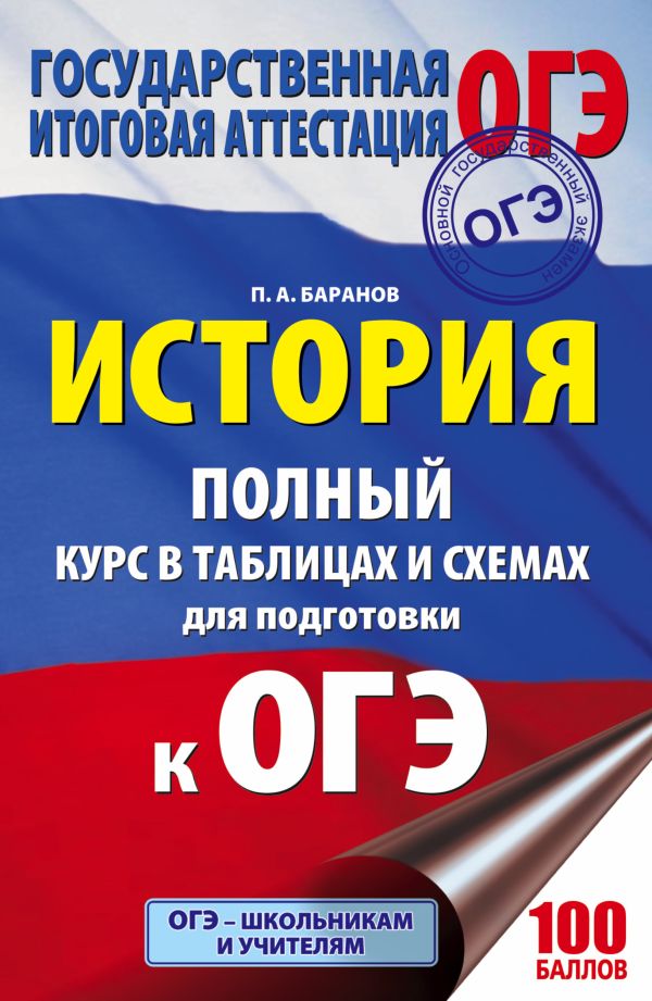 ОГЭ. История. Полный курс в таблицах и схемах для подготовки к ОГЭ ОГЭ. История. Полный курс в таблицах и схемах для подготовки к ОГЭ Баранов П.А.