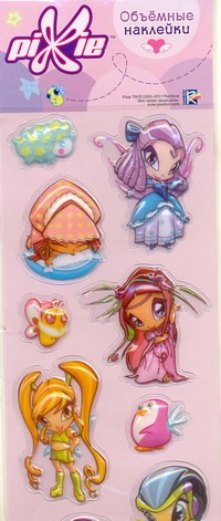 Winx.Пикси объёмные наклейки в асс.