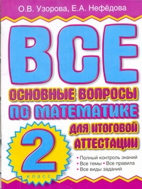 Все основные вопросы по математике для итоговой аттестации. 2 класс Все основные вопросы по математике для итоговой аттестации. 2 класс Узорова О.В.