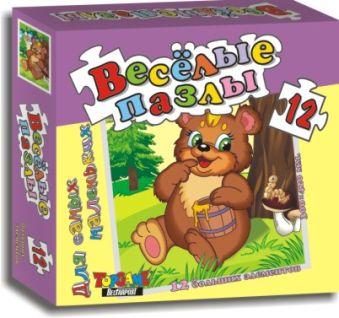 Пазл:ТГ.Веселые пазлы 12 эл. Мишка арт.00697 Пазл:ТГ.Веселые пазлы 12 эл. Мишка арт.00697