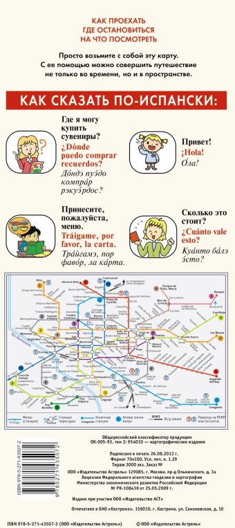 Мадрид. Карта + русско-испанский разговорник Мадрид. Карта + русско-испанский разговорник .