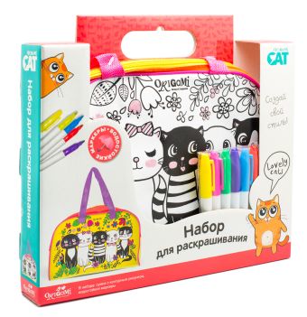 

Origami Cat. Сумка для раскрашивания. Lovely cats. 28х20х7см. арт. 03319