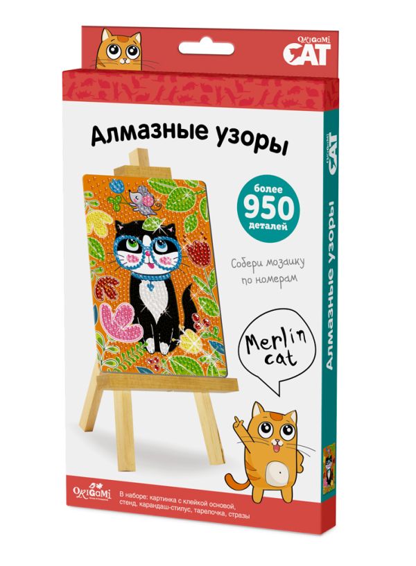 

Origami Cat. Алмазные узоры. Merlin Cat арт. 03208