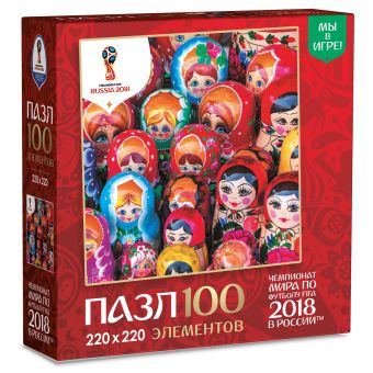 

ЧМ2018.Пазл.100Эл.Матрешки.Красочные матрешки.03803