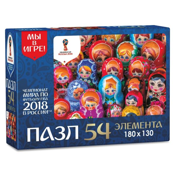 

ЧМ2018.Пазл.54Эл.Матрешки.Красочные матрешки.03788