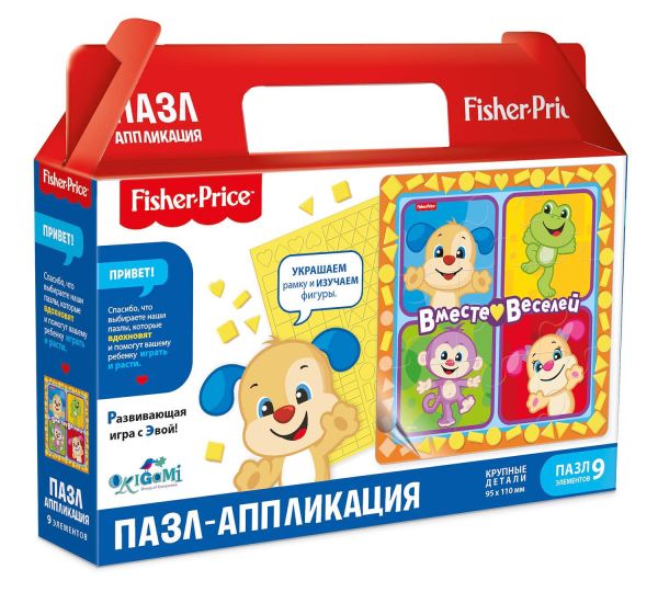 

Фишер Прайс.Пазл. 9Эл.Вместе веселей. +эва.05033