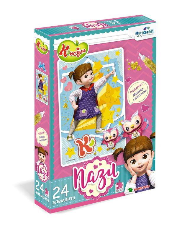 

Пазл 24 эл. Консуни. Консуни - супергерой+глиттерный маркер