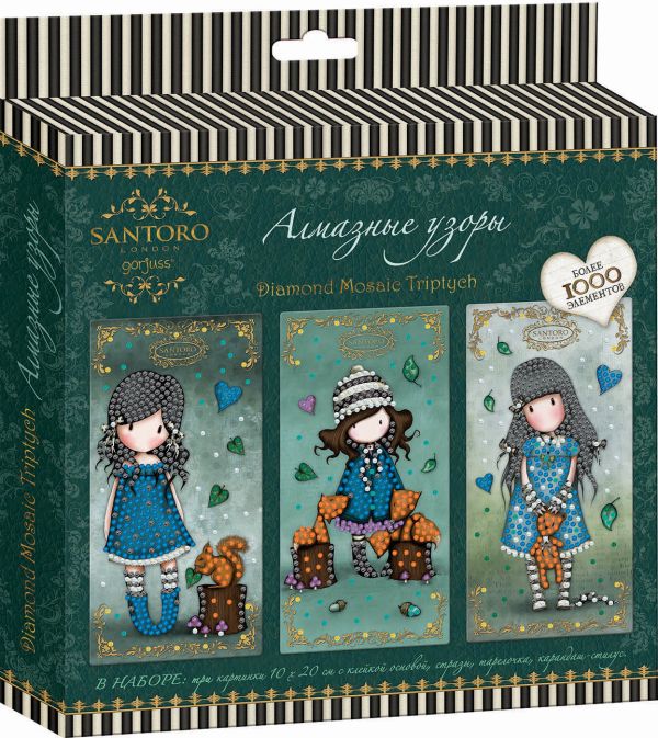 

Алмазная мозаика. Триптих Santoro. Diamond Mosaic Triptych