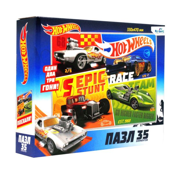 Пазл 35 эл. Гигант. Hot Wheels. Команда