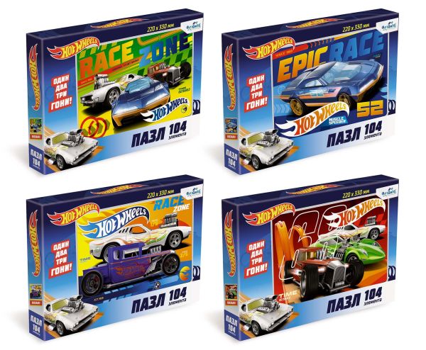 

Hot Wheels.Пазл.104Эл.в асс.05862