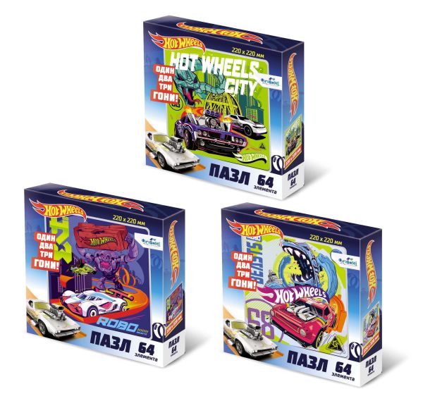 

Hot Wheels.Пазл.64Эл. в асс.05906