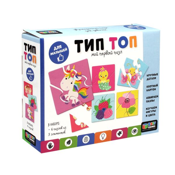 

Baby Games. Набор.6в1. Пазл Тип-топ. Для принцесс. 18 эл. 06297