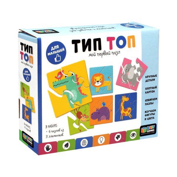 

Baby Games. Набор.6в1. Пазл Тип-топ. Африка. 18 эл. 06299