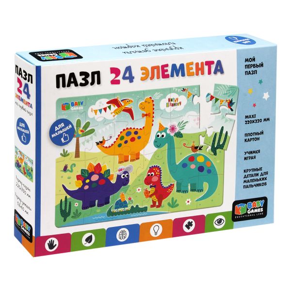 

Baby Games.Пазл 24Эл.День рождения Дино. Арт.06696