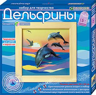 Набор для изготовления картины "Дельфины" Набор для изготовления картины "Дельфины"