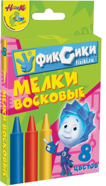 Мелки восковые, 8 цветов. Фиксики. 84208 Мелки восковые, 8 цветов. Фиксики. 84208