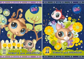 Папка для акварели А4 10л Littlest Pet Shop Папка для акварели А4 10л Littlest Pet Shop