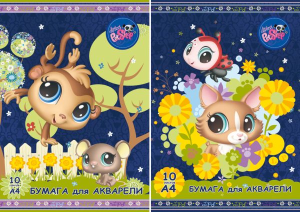 Папка для акварели А4 10л Littlest Pet Shop Папка для акварели А4 10л Littlest Pet Shop