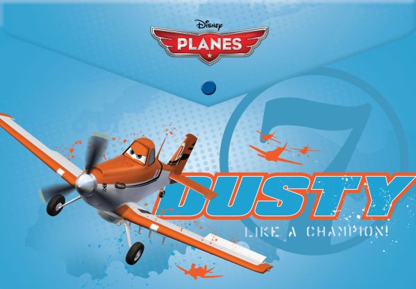 Папка-конверт, пластиковая на кнопке Planes Папка-конверт, пластиковая на кнопке Planes