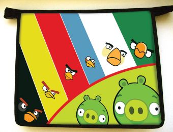 Папка- для тетрадей Angry birds ,формат А5,пластик, на молнии Папка- для тетрадей Angry birds ,формат А5,пластик, на молнии