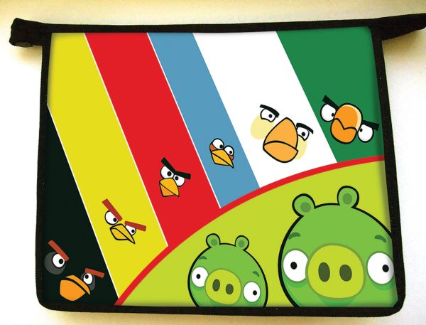 Папка- для тетрадей Angry birds ,формат А5,пластик, на молнии Папка- для тетрадей Angry birds ,формат А5,пластик, на молнии