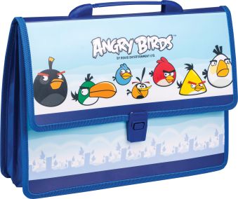Папка-портфель формат А4 на 2 отделения, Аngry birds,боковые тканевые вставки, строчка тесьма по боковым швам Папка-портфель формат А4 на 2 отделения, Аngry birds,боковые тканевые вставки, строчка тесьма по боковым швам