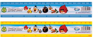 Линейка пластиковая, 20 см. Аngry birds, ПВХ упаковка Линейка пластиковая, 20 см. Аngry birds, ПВХ упаковка