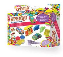 Набор для лепки "Веселые машинки", 3 банки (30г), с аксессуарами