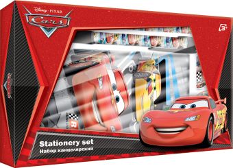 Набор канцелярский Cars в подарочной коробке с вырубкой: ноутбук 7БЦ,ручка автомат Набор канцелярский Cars в подарочной коробке с вырубкой: ноутбук 7БЦ,ручка автомат