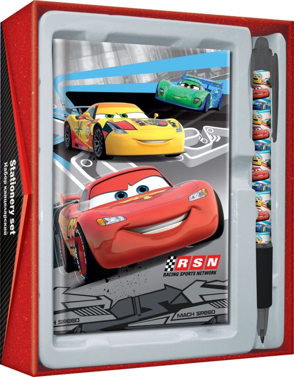Набор канцелярский Cars в подарочной коробке:ноутбук 7БЦ,ручка автоматическая Набор канцелярский Cars в подарочной коробке:ноутбук 7БЦ,ручка автоматическая