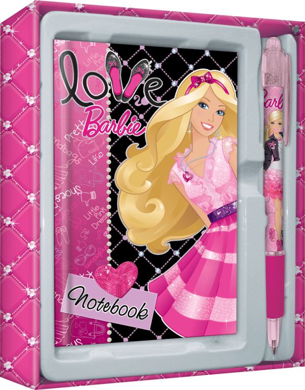 Набор канцелярский Barbie в подарочной коробке: ноутбук, ручка Набор канцелярский Barbie в подарочной коробке: ноутбук, ручка