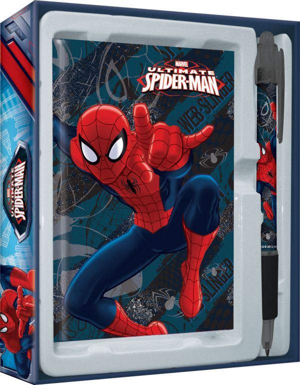 Набор канцелярский Spiderman в подарочной коробке: ноутбук 7БЦ,ручка автомат Набор канцелярский Spiderman в подарочной коробке: ноутбук 7БЦ,ручка автомат