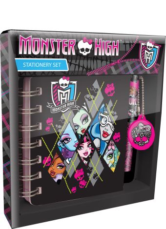 Набор Monster High : блокнот на даблспирали и ручка шариковая с подвеской Набор Monster High : блокнот на даблспирали и ручка шариковая с подвеской