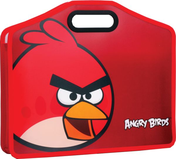 Папка д-портфель,пластик 0,55мм Angy birds ,формат А4,размер 37*32см,красная Папка д-портфель,пластик 0,55мм Angy birds ,формат А4,размер 37*32см,красная