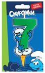 Свеча цифра "7", СМУРФИКИ