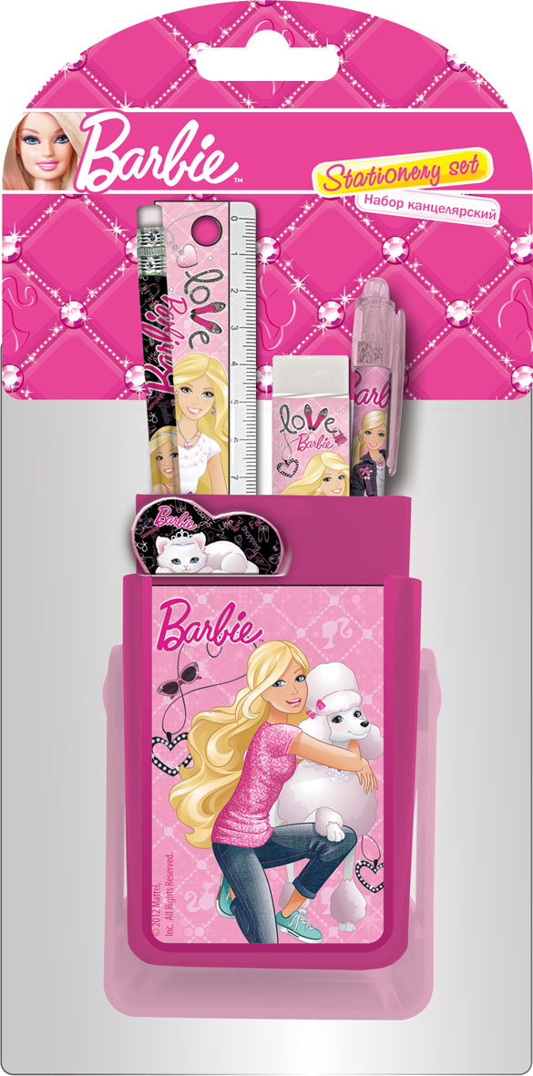 Набор канцелярский в двухстороннем блистере Barbie Набор канцелярский в двухстороннем блистере Barbie