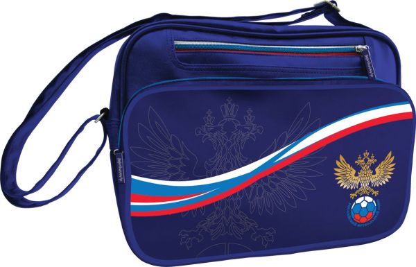 Сумка школьная с карманом на молнии. Размер 28 x 37 x 9,5 см, упак. 4//12 шт. Российский Футбольный Союз (РФС) Сумка школьная с карманом на молнии. Размер 28 x 37 x 9,5 см, упак. 4//12 шт. Российский Футбольный Союз (РФС)