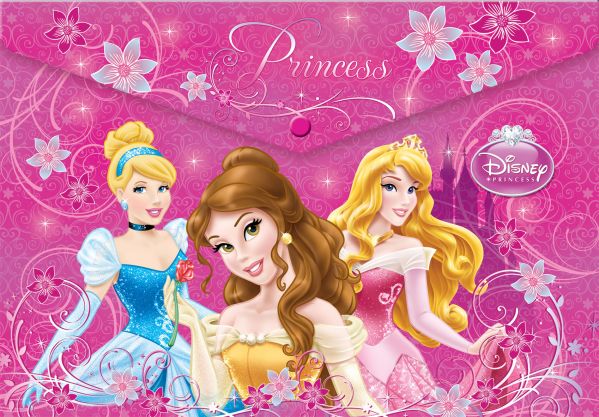 Пластиковая папка-конверт, с застежкой. Princess Пластиковая папка-конверт, с застежкой. Princess