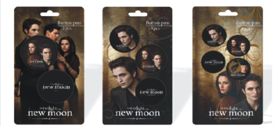 Значок, 2 штуки в блистере. Микс из четырех дизайнов New moon Значок, 2 штуки в блистере. Микс из четырех дизайнов New moon