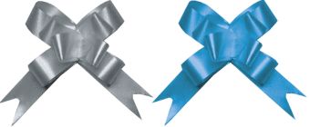 Бант-бабочка, 2 штуки в PP пакете с подвесом, размер 18 х 450 мм, цвета синий, серебряный, эффект - металлизированное покрытие упак. 2 Regalissimi Бант-бабочка, 2 штуки в PP пакете с подвесом, размер 18 х 450 мм, цвета синий, серебряный, эффект - металлизированное покрытие упак. 2 Regalissimi