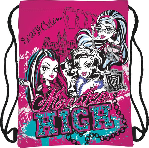 Сумка-рюкзак для обуви Размер 43 х 34 см Упак. 12/24/96 шт. Monster High Сумка-рюкзак для обуви Размер 43 х 34 см Упак. 12/24/96 шт. Monster High