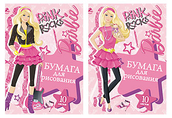 Бум д/рисов 10л Папка А4 B607,B608-VQ Barbie Бум д/рисов 10л Папка А4 B607,B608-VQ Barbie