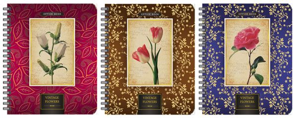 Тетр 80л Wсп А5 кл 6660/3-EAC выб УФ, тисн фольг, кругл Vintag Flowers SEV Тетр 80л Wсп А5 кл 6660/3-EAC выб УФ, тисн фольг, кругл Vintag Flowers SEV
