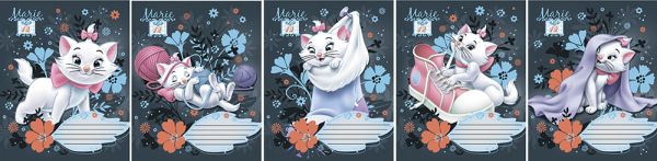 Тетр 12л скр А5 узк лин карт D3308/5-ЕАС ВД лак Marie Cat Тетр 12л скр А5 узк лин карт D3308/5-ЕАС ВД лак Marie Cat