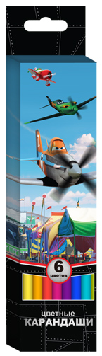 Цв. карандаши 6цв. шестигр.«Disney Самолеты» 2014 Цв. карандаши 6цв. шестигр.«Disney Самолеты» 2014