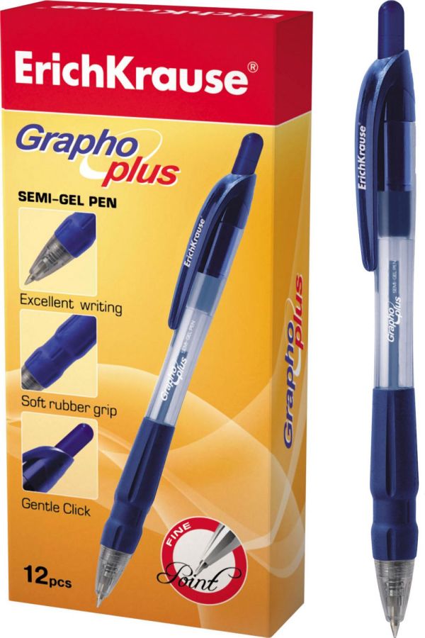Ручка шариковая автоматическая GRAPHO PLUS (Синий) Ручка шариковая автоматическая GRAPHO PLUS (Синий)