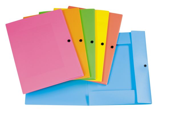

Папка А4 с 3 клапанами на кнопке (8mm) NEON (Желтый)