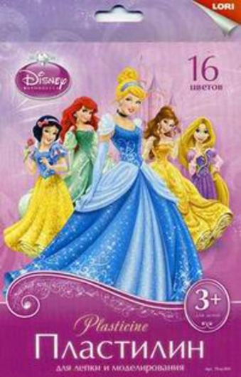 Пластилин Disney "Принцессы" 16 цветов, с европодвесом Пластилин Disney "Принцессы" 16 цветов, с европодвесом